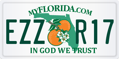 FL license plate EZZR17