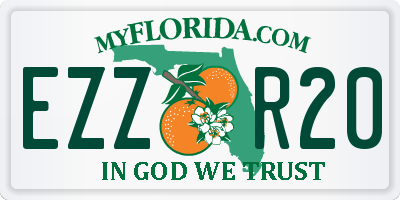 FL license plate EZZR20