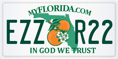 FL license plate EZZR22