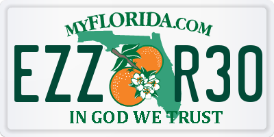 FL license plate EZZR30