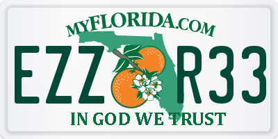 FL license plate EZZR33