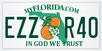 FL license plate EZZR40