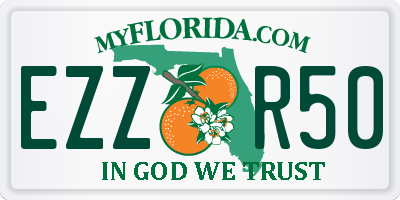 FL license plate EZZR50