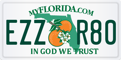 FL license plate EZZR80