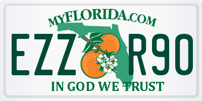 FL license plate EZZR90