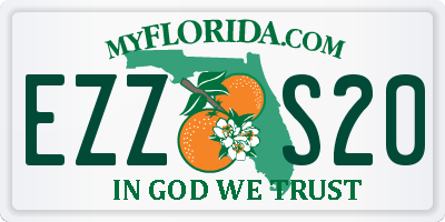 FL license plate EZZS20