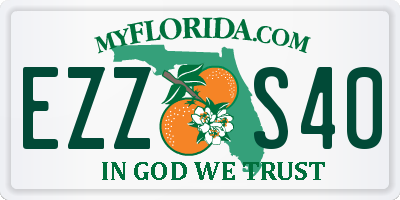 FL license plate EZZS40