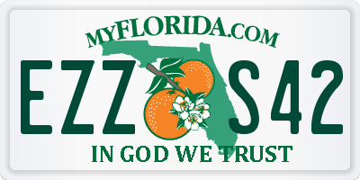 FL license plate EZZS42