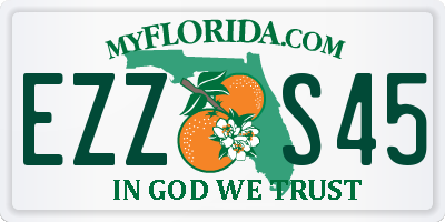 FL license plate EZZS45