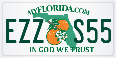 FL license plate EZZS55