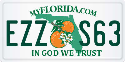 FL license plate EZZS63