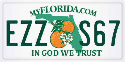 FL license plate EZZS67