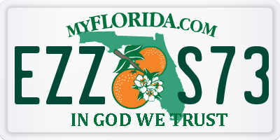 FL license plate EZZS73