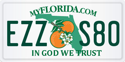 FL license plate EZZS80