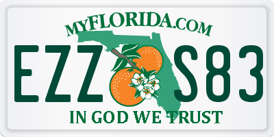 FL license plate EZZS83