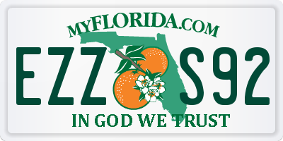 FL license plate EZZS92