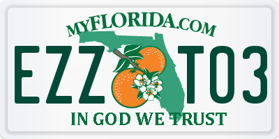 FL license plate EZZT03