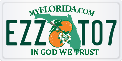 FL license plate EZZT07