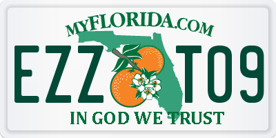 FL license plate EZZT09