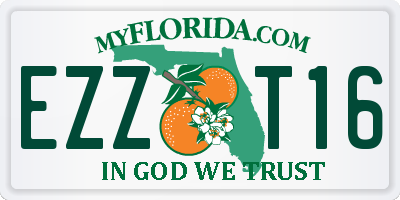 FL license plate EZZT16