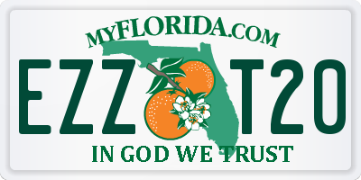 FL license plate EZZT20