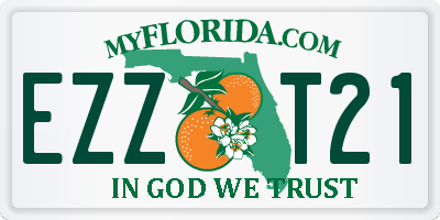 FL license plate EZZT21