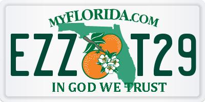 FL license plate EZZT29