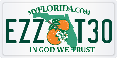 FL license plate EZZT30