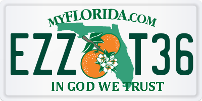 FL license plate EZZT36