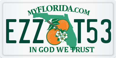 FL license plate EZZT53