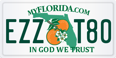 FL license plate EZZT80