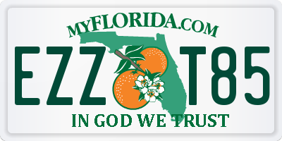 FL license plate EZZT85