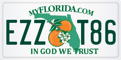 FL license plate EZZT86