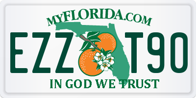 FL license plate EZZT90