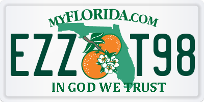 FL license plate EZZT98