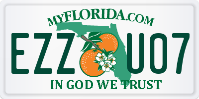 FL license plate EZZU07