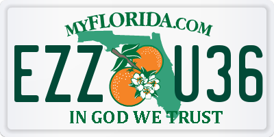 FL license plate EZZU36