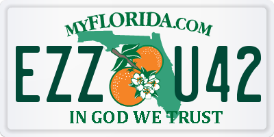 FL license plate EZZU42