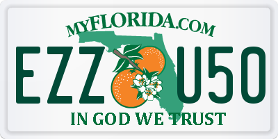 FL license plate EZZU50