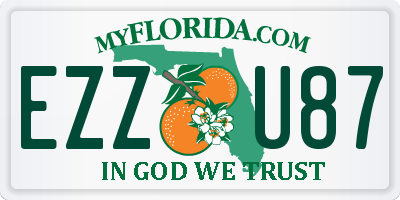 FL license plate EZZU87