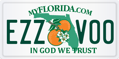 FL license plate EZZV00