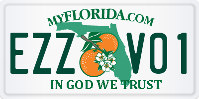 FL license plate EZZV01