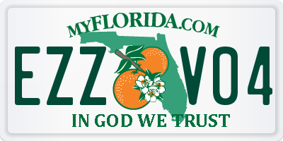 FL license plate EZZV04