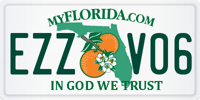 FL license plate EZZV06