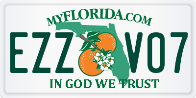 FL license plate EZZV07