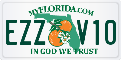 FL license plate EZZV10