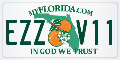 FL license plate EZZV11