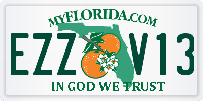 FL license plate EZZV13