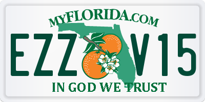 FL license plate EZZV15