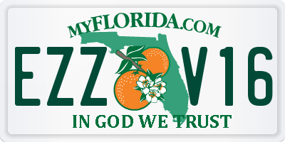 FL license plate EZZV16